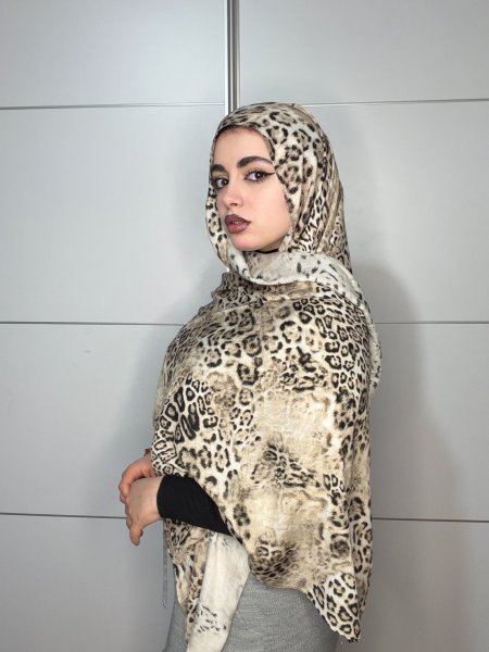حجاب كويتي نقشة تايجر بيج