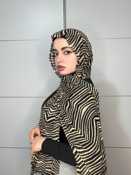 حجاب لايكرا معرق زيبرا <br> <span class='text-color-warm'>سيتوفر قريبا❤️</span>