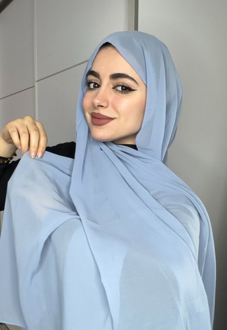 شيفون ازرق بارد