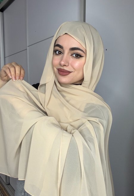 شيفون بين البيج والاصفر