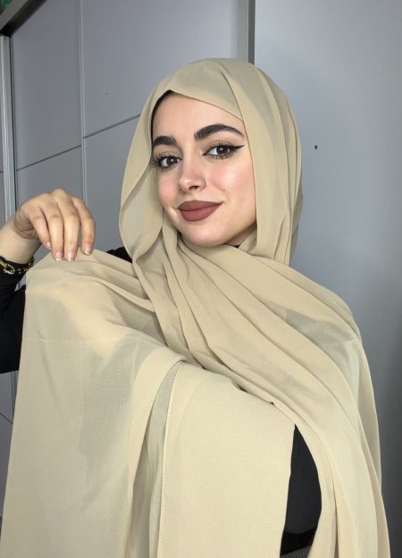 شيفون بين البيج والاصفر